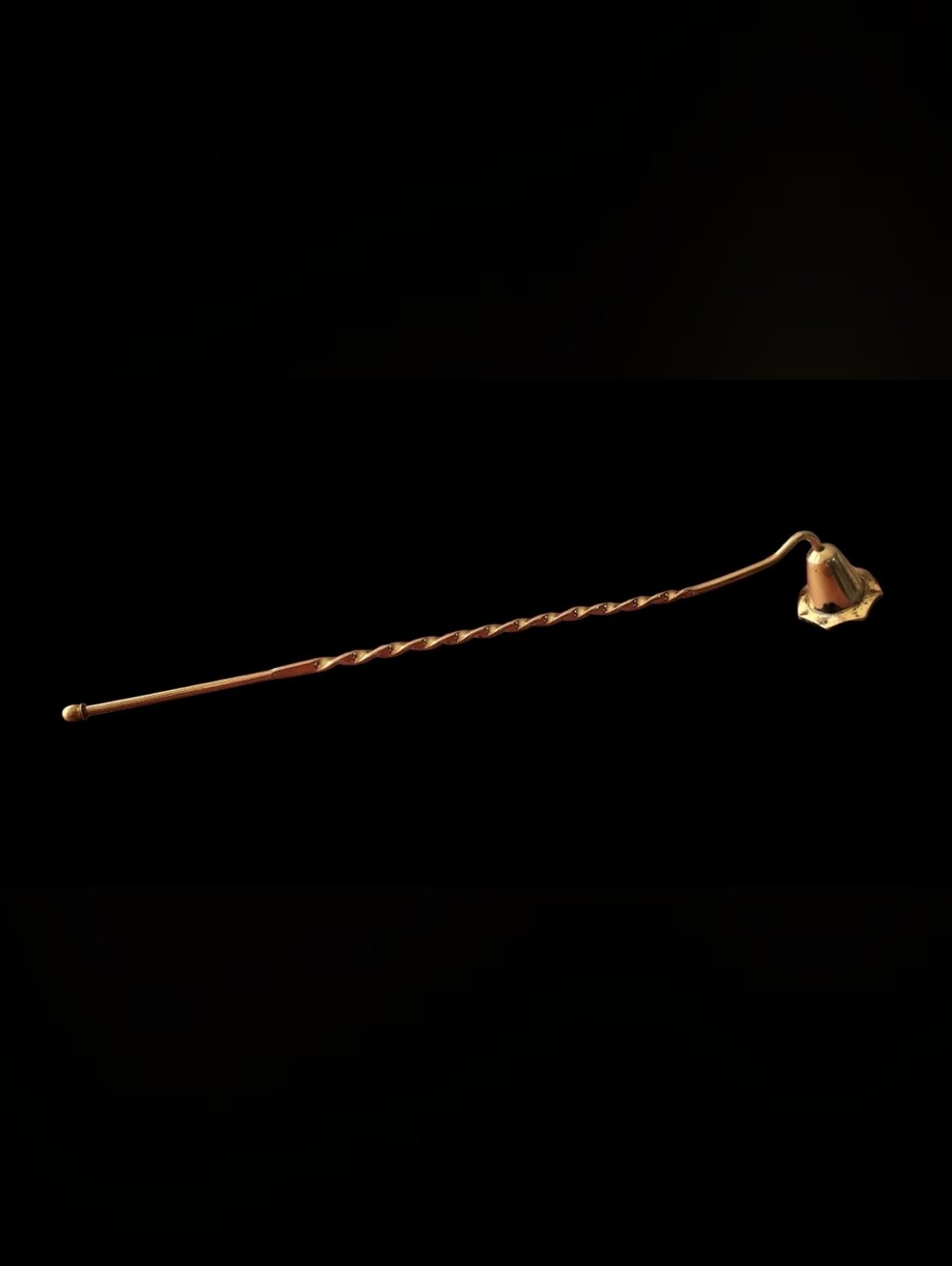 Antique Gold Washed Brass Candle Snuffer